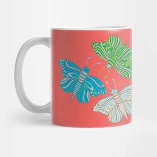 BOHO BUTTERFLIES with Retro Groovy Hippie Psychedelic Wings - UnBlink Studio by Jackie Tahara Mug